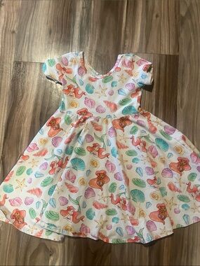 Wild rich kids little mermaid twirl dress
